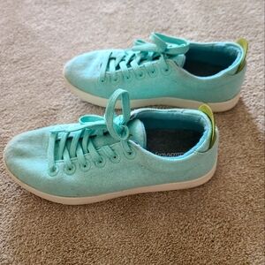 Allbirds Women's Wool Pipers, size 8, mint.